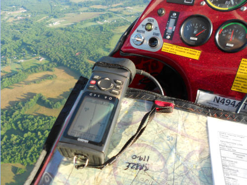 P&M Aviation Quik GT450 trike GPS and map board in a trike